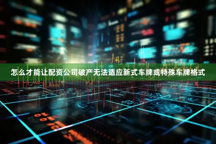 怎么才能让配资公司破产无法适应新式车牌或特殊车牌格式